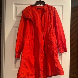 Eileen Fisher Large Red Rain Parka